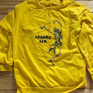 Yellow Spooky Season Sweatshirt